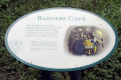 Badger Cave Sign